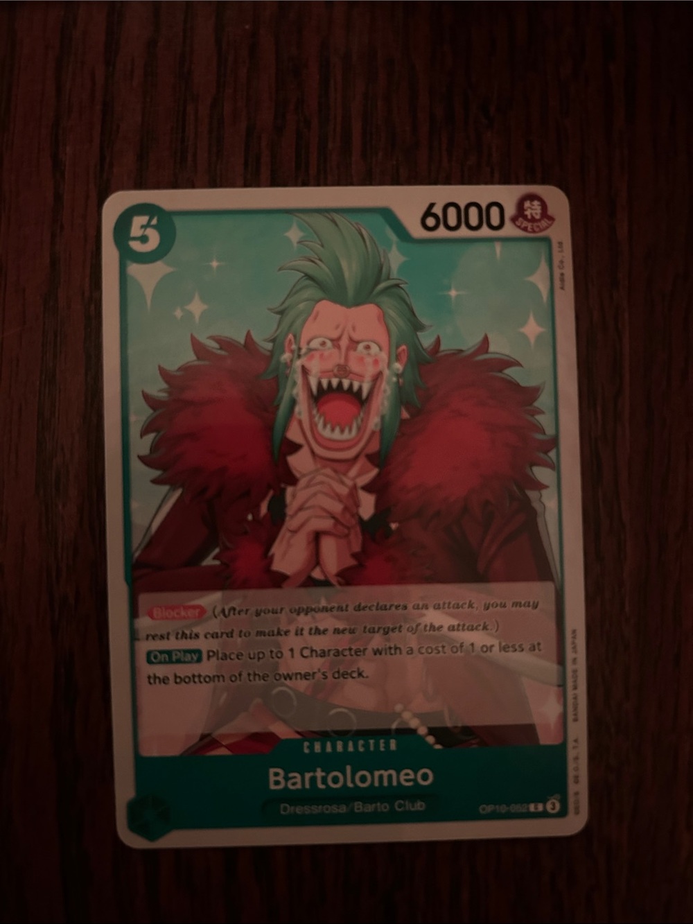 One Piece Card Game Bartolomeo Character Card